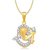 Om  Ganpati God Pendant With Chain Lockets For Men And  Women Gold Plated In American Diamond   GP145