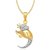Ganpati God Pendant With Chain Lockets For Men And  Women Gold Plated In American Diamond Cz  GP146