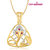 Ganpati God Pendant With Chain Lockets For Men And  Women Gold Plated In American Diamond Cz  GP219