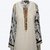 Rumourss A-Line White Cotton Printed Long Slim Fit Kurtas For Women