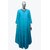 Rumourss A-Line Blue Cotton Plain Long Slim Fit Kurtas For Women