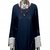Rumourss A-Line Black Cotton Plain Long Slim Fit Kurtas For Women