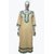 Rumourss A-Line Beige Cotton Plain Long Slim Fit Kurtas For Women