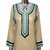 Rumourss A-Line Beige Cotton Plain Long Slim Fit Kurtas For Women