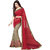 Glory sarees Red Georgette Self Design Saree With Blouse