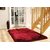 Presto Red Colour Solid Shaggy Carpet (ICSC12091C3X5)