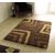 Presto Brown N Beige Colour Abstract Shaggy Carpet (ICSC11022C3X5)