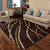 Presto Brown N Beige Colour Abstract Shaggy Carpet (ICSC11062C3X5)