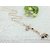 RF 18k Gold Plated White Crystal Long Neck Giraffe Pendant Necklace Chain