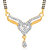 Meenaz Mangalsutra Gold Plated Cz In American Diamond For Girls  Women MS848