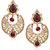 Meenaz Traditional Earrings Fancy Party Wear Kundan Moti Pearl Daimond Earrings - TR134