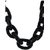 Beadworks Black Glass Multi-Strand Necklace for Girls (NK-1353)