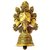 Kartique Brass Ganesha Face Wall Hanging  with Bell on Trunk