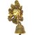 Kartique Brass Ganesha Face Wall Hanging  with Bell on Trunk