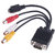 PC Computer Laptop VGA to HDTV LCD Projector S-Video 3 RCA AV Adapter Cable