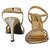 Bellafoz Golden  heeled sandals