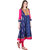 Prakhya Embroidered Womens Long Anarkali cotton kurta-SW881BLUE