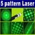 5 In 1 Green Laser Light Pen Pointer 50mw Party Pen Disco Light