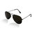 Glitters Black UV Protection Aviator Unisex Sunglasses