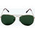 Glitters Green UV Protection Aviator Unisex Sunglasses (A3025C7-12)