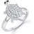 Meenaz tortoise Ring For Girls  Women Silver Plated In American Diamond Cz FR183