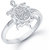 Meenaz tortoise Ring For Girls  Women Silver Plated In American Diamond Cz FR184