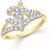Meenaz Ring For Men Gold Plated In American Diamond Cz FR431