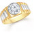 Meenaz Ring For Men Gold Plated In American Diamond Cz FR455