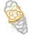 Meenaz Fancy Ring For Girls  Women Gold Plated In American Diamond Cz FR278