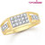 Meenaz Ring For Men Gold Plated In American Diamond Cz FR352