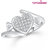 Meenaz Heart Ring For Girls  Women Silver Plated In American Diamond FR358