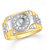 Meenaz Ring For Men Gold Plated In American Diamond Cz FR370