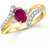Meenaz Fancy Ring For Girls  Women Gold Plated In American Diamond Cz FR408