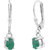 925 Sterling Silver Earring  Studded with Emerald Gemstoneby Allure