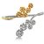 Aastha Jain Sterling Silver(18k gold polish) Flowers Palm/Hand Bracelet For Women