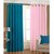 Geonature Aqua And Baby Pink polyster Eyelet Door Curtains Set Of 6 Size 4X7 (G6CR7F-47)