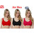 Combo Of 3 Premium Ultra Light Aire Bra Black, Red  Pink