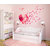 Vinyl Love You Hearts Blowing In Pink Wall Sticker (Set Of 10 )