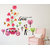 Wall Stickers Flowers Cart And Roses Design Love Couple Marry Me Bedroom Design Vinyl