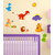 Vinyl Animals Cartoon Dianasaurus Cute Friends Baby Nursery Playroom Wall Sticker (20X28 Inch)