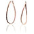 LeCalla Long Classy Twist Rose Gold Hoop Earrings