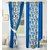 Geonature Blue Kolavery polyster Eyelet Door Curtains Set Of 6 Size 4X7 (G6CR7F-75)