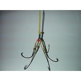 fishing hook set of 6 hooks by-NK/JNK, (5 set packet size 14) high quality  carbon for katla ruhu mrigal carp etc