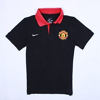 Online Nike Men Black Manchester United Polo T Shirt Prices Shopclues India