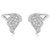 Om Jewells Sterling Silver Side-pose Butterfly earrings with CZ stones ER7900605