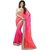 Aaina Pink Chiffon Embroidered Saree With Blouse