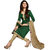 Florence Green Chanderi Embroidered Salwar Suit Dress Material (Unstitched)