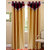 Homefab India Set Of 2 Beautiful Beige With V-Maroon Lace Window Curtain