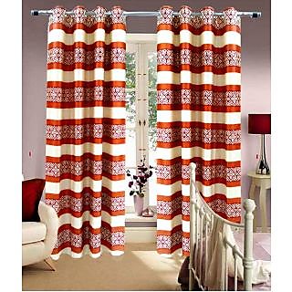 Buy Homefab India Set Of 2 Paris Rust Window Curtains Online 579 From Shopclues