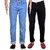 Ave Stylish Combo Of Blue And Black Regular Wear Jeans For Mens - Pack Of 2